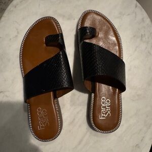 Franco Sarto Black Slide Sandals Sz 5